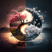 Lade das Bild in den Galerie-Viewer, Yin-und-Yang-Diagramm - Full Drill Diamond Painting 40*40cm