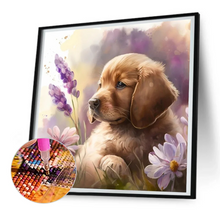 Lade das Bild in den Galerie-Viewer, Goldener Haarpupp - Runder Diamond Painting- 30*30cm