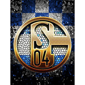 (Mehrere Größen rund/quadratisch) Fußball Schalke 04  Diamond painting