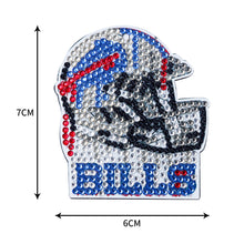 Lade das Bild in den Galerie-Viewer, NFL-Doppelseitiger Drill-Diamant-Schlüsselanhänger