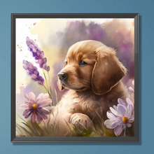 Lade das Bild in den Galerie-Viewer, Goldener Haarpupp - Runder Diamond Painting- 30*30cm