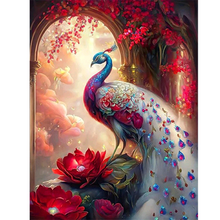 Lade das Bild in den Galerie-Viewer, (Multi-Größe Rund/Quadrat)  Pfau-Full Round Diamond Painting