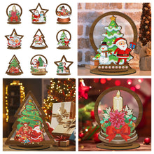 Lade das Bild in den Galerie-Viewer, DIY Weihnachtsschmuck aus Holz mit Kristall- und Diamantmalerei