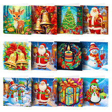 Lade das Bild in den Galerie-Viewer, 8/12 Stück/Set Weihnachts-Diamant-Grußkarten