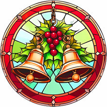 Lade das Bild in den Galerie-Viewer, Weihnachten-vollständiges rundes Diamantgemälde-30x30cm