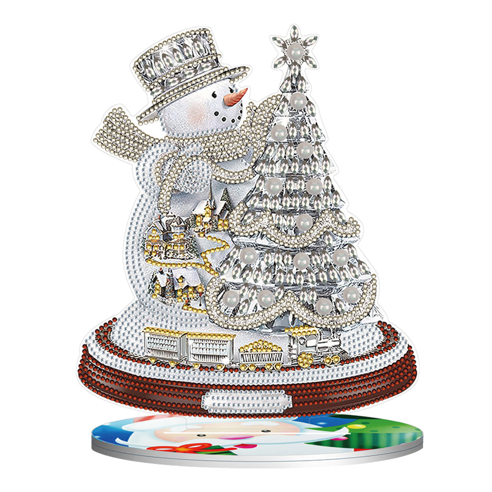 Weihnachts-Desktop-Ornament mit einseitigem Drill-Diamant-Motiv