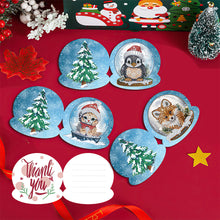 Lade das Bild in den Galerie-Viewer, 12 Stück/Set Weihnachtstiere-Diamant-Grußkarten