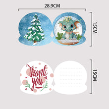 Lade das Bild in den Galerie-Viewer, 12 Stück/Set Weihnachtstiere-Diamant-Grußkarten