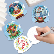 Lade das Bild in den Galerie-Viewer, 10 Stück/Set Weihnachts-Grußkarten mit Kristallkugel und Diamant