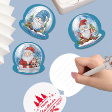 Lade das Bild in den Galerie-Viewer, 12 Stück/Set Weihnachts-Grußkarten mit Kristallkugel und Diamant