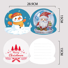 Lade das Bild in den Galerie-Viewer, 12 Stück/Set Weihnachts-Grußkarten mit Kristallkugel und Diamant