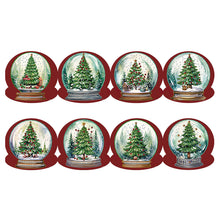 Lade das Bild in den Galerie-Viewer, 8 Stück/Set Weihnachtsbaum-Diamant-Grußkarten