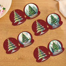 Lade das Bild in den Galerie-Viewer, 8 Stück/Set Weihnachtsbaum-Diamant-Grußkarten