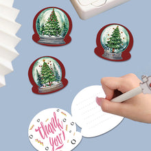 Lade das Bild in den Galerie-Viewer, 8 Stück/Set Weihnachtsbaum-Diamant-Grußkarten