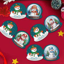 Lade das Bild in den Galerie-Viewer, 12 Stück/Set Weihnachts-Grußkarten mit Kristallkugel und Diamant