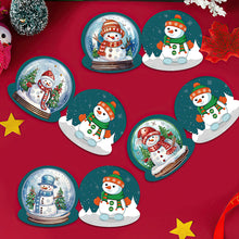 Lade das Bild in den Galerie-Viewer, 12 Stück/Set Weihnachts-Grußkarten mit Kristallkugel und Diamant