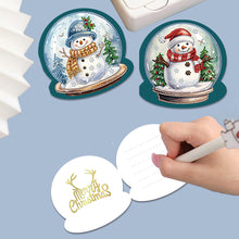 Lade das Bild in den Galerie-Viewer, 12 Stück/Set Weihnachts-Grußkarten mit Kristallkugel und Diamant