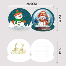 Lade das Bild in den Galerie-Viewer, 12 Stück/Set Weihnachts-Grußkarten mit Kristallkugel und Diamant