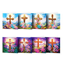 Lade das Bild in den Galerie-Viewer, 8/12 Stück/Set-Eule/Kreuz-Diamant-Grußkarten