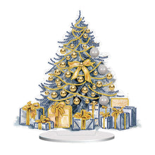 Lade das Bild in den Galerie-Viewer, Weihnachtsbaum – einseitig gebohrt – Diamant-Desktop-Ornament aus Holz