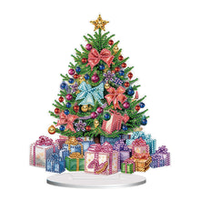 Lade das Bild in den Galerie-Viewer, Weihnachtsbaum – einseitig gebohrt – Diamant-Desktop-Ornament aus Holz