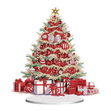 Lade das Bild in den Galerie-Viewer, Weihnachtsbaum – einseitig gebohrt – Diamant-Desktop-Ornament aus Holz