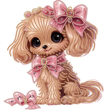 Lade das Bild in den Galerie-Viewer, Hund – Teilweise spezielles Diamantgemälde – 30 x 30 cm