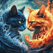 Lade das Bild in den Galerie-Viewer, Katze voll  Diamond Painting-30x30cm