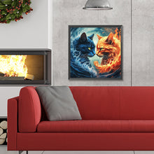 Lade das Bild in den Galerie-Viewer, Katze voll  Diamond Painting-30x30cm