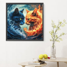 Lade das Bild in den Galerie-Viewer, Katze voll  Diamond Painting-30x30cm