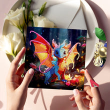 Lade das Bild in den Galerie-Viewer, 8 Stück/Set Drachen-Diamant-Grußkarten