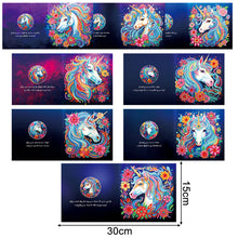 Lade das Bild in den Galerie-Viewer, 8 Stück/Set Einhorn-Diamant-Grußkarten
