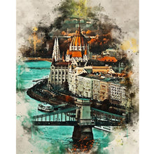 Lade das Bild in den Galerie-Viewer, Watercolor Budapest-Voller Diamond Painting-40x50cm