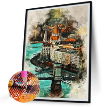 Lade das Bild in den Galerie-Viewer, Watercolor Budapest-Voller Diamond Painting-40x50cm