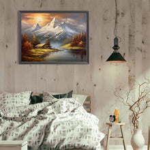 Lade das Bild in den Galerie-Viewer, Snow Mountain Woods-Voller Diamond Painting-40x30cm
