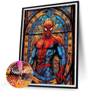 Buntglas Spiderman-Voller Diamond Painting-30x40cm