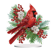 Lade das Bild in den Galerie-Viewer, WeihnachtenKardinal – einseitig gebohrter Diamant-Desktop-Ornament
