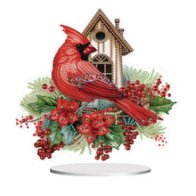 Lade das Bild in den Galerie-Viewer, WeihnachtenKardinal – einseitig gebohrter Diamant-Desktop-Ornament