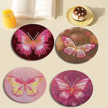 Lade das Bild in den Galerie-Viewer, 4 Teile/satz Acryl Diamant Bemalt Tischsets Geschirr Matte