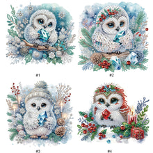 Lade das Bild in den Galerie-Viewer, Eule – Teilweise spezielles Diamantgemälde – 30 x 30 cm