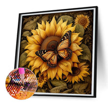 Lade das Bild in den Galerie-Viewer, Sonnenblumen-Schmetterling-Voller Diamond Painting-30x30cm