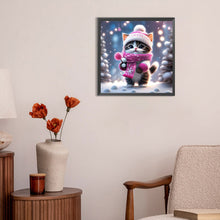 Lade das Bild in den Galerie-Viewer, Schneekätzchen-Voller Diamond Painting-30x30cm