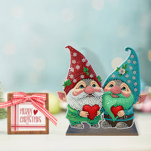 Lade das Bild in den Galerie-Viewer, Zwerg einseitig gebohrt Diamant-Desktop-Ornament aus Holz