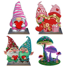 Lade das Bild in den Galerie-Viewer, Zwerg einseitig gebohrt Diamant-Desktop-Ornament aus Holz