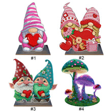 Lade das Bild in den Galerie-Viewer, Zwerg einseitig gebohrt Diamant-Desktop-Ornament aus Holz