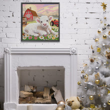 Lade das Bild in den Galerie-Viewer, Spezielles Diamantgemälde mit Tierpartie, 30 x 30 cm