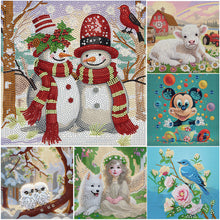 Lade das Bild in den Galerie-Viewer, Spezielles Diamantgemälde mit Tierpartie, 30 x 30 cm