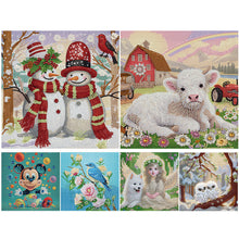 Lade das Bild in den Galerie-Viewer, Spezielles Diamantgemälde mit Tierpartie, 30 x 30 cm