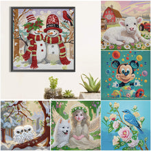 Lade das Bild in den Galerie-Viewer, Spezielles Diamantgemälde mit Tierpartie, 30 x 30 cm