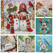 Lade das Bild in den Galerie-Viewer, Spezielles Diamantgemälde mit Tierpartie, 30 x 30 cm